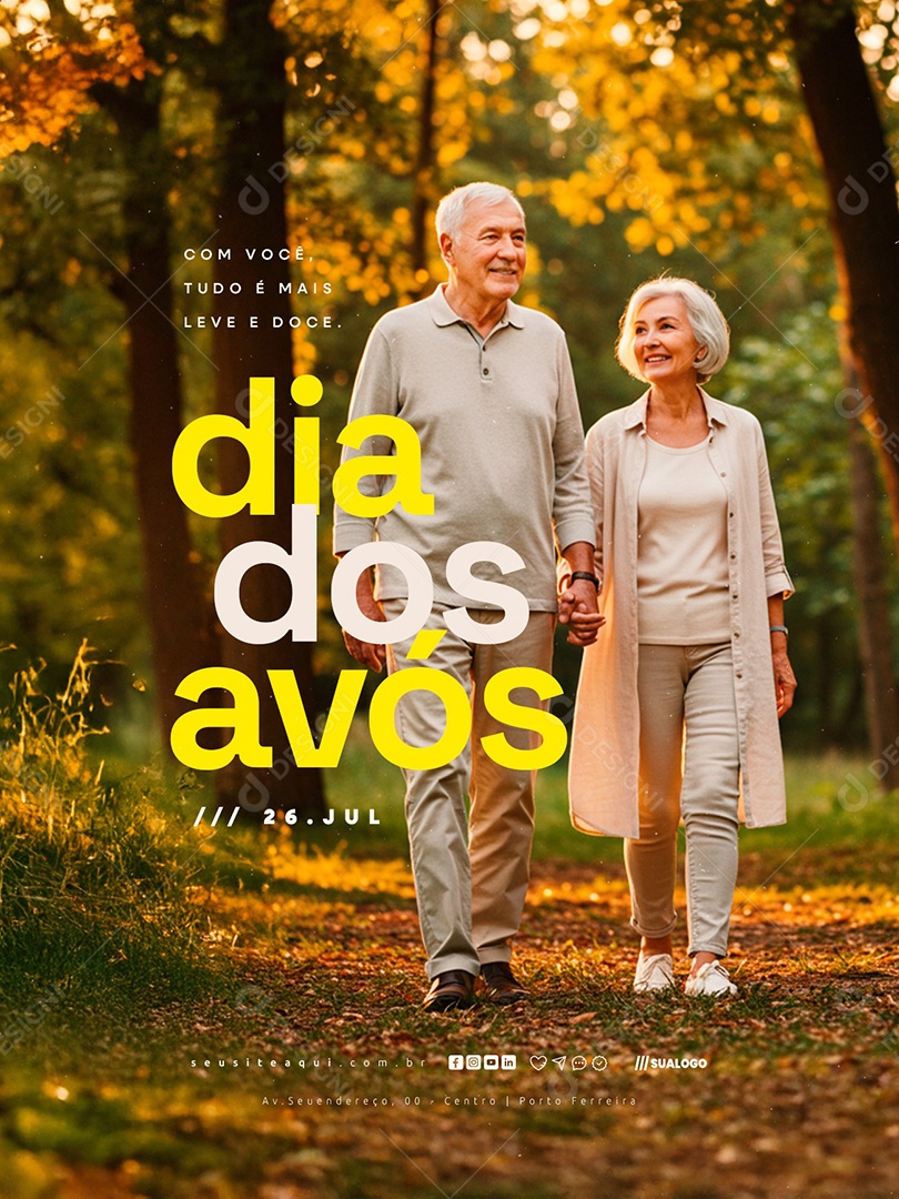 Dia dos Avós 26 de Julho Social Media PSD Editável