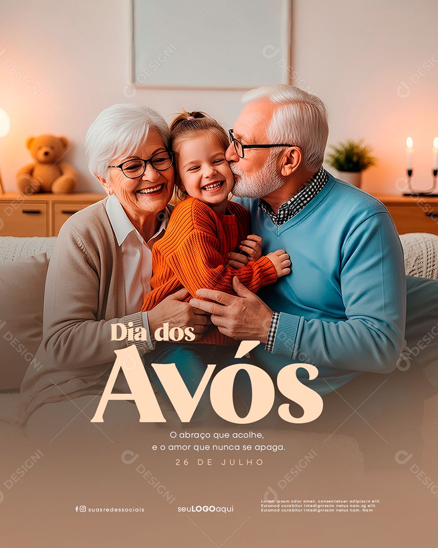 Dia dos Avós 26 de Julho Social Media PSD Editável