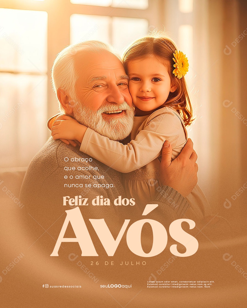 Dia dos Avós 26 de Julho Social Media PSD Editável