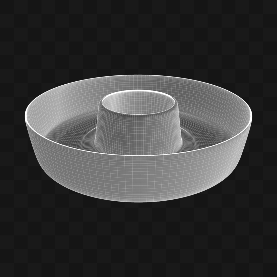 Forma Refratária Redonda - Modelo 3D