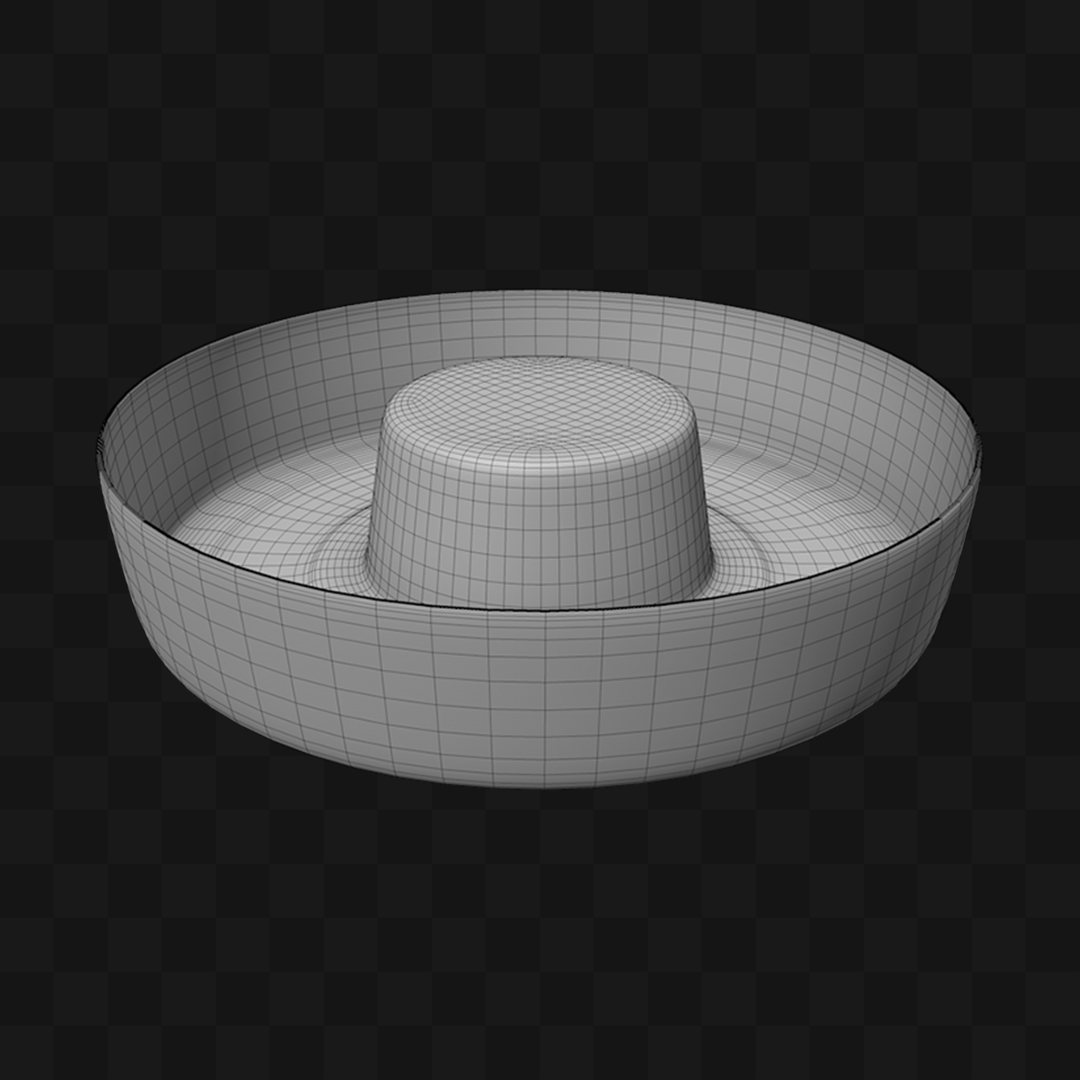 Forma Refratária Redonda - Modelo 3D