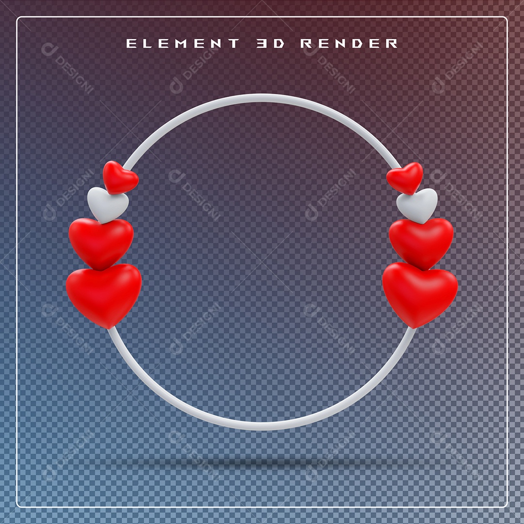 Podio Branco E Vermelho Elemento 3D Para Composição PSD