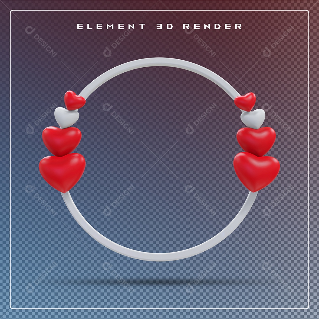 Podio Branco E Vermelho Elemento 3D Para Composição PSD