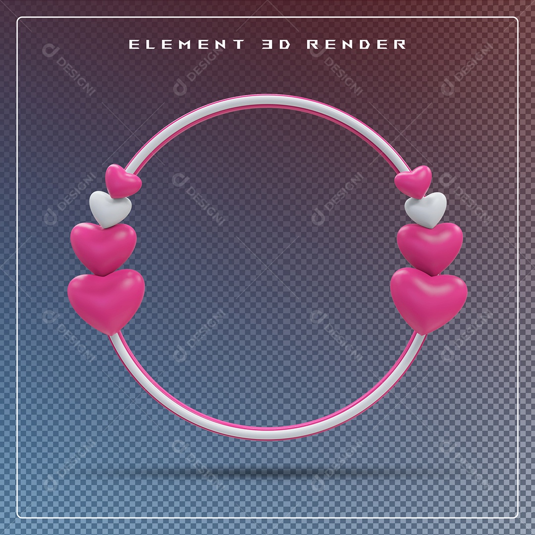 Podio Branco E Rosa Elemento 3D Para Composição PSD