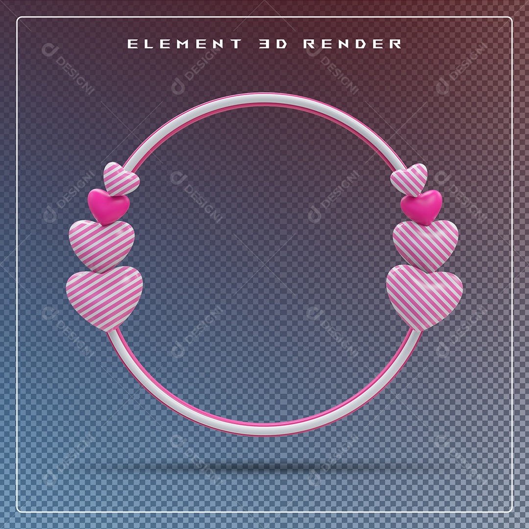 Podio Rosa Elemento 3D Para Composição PSD