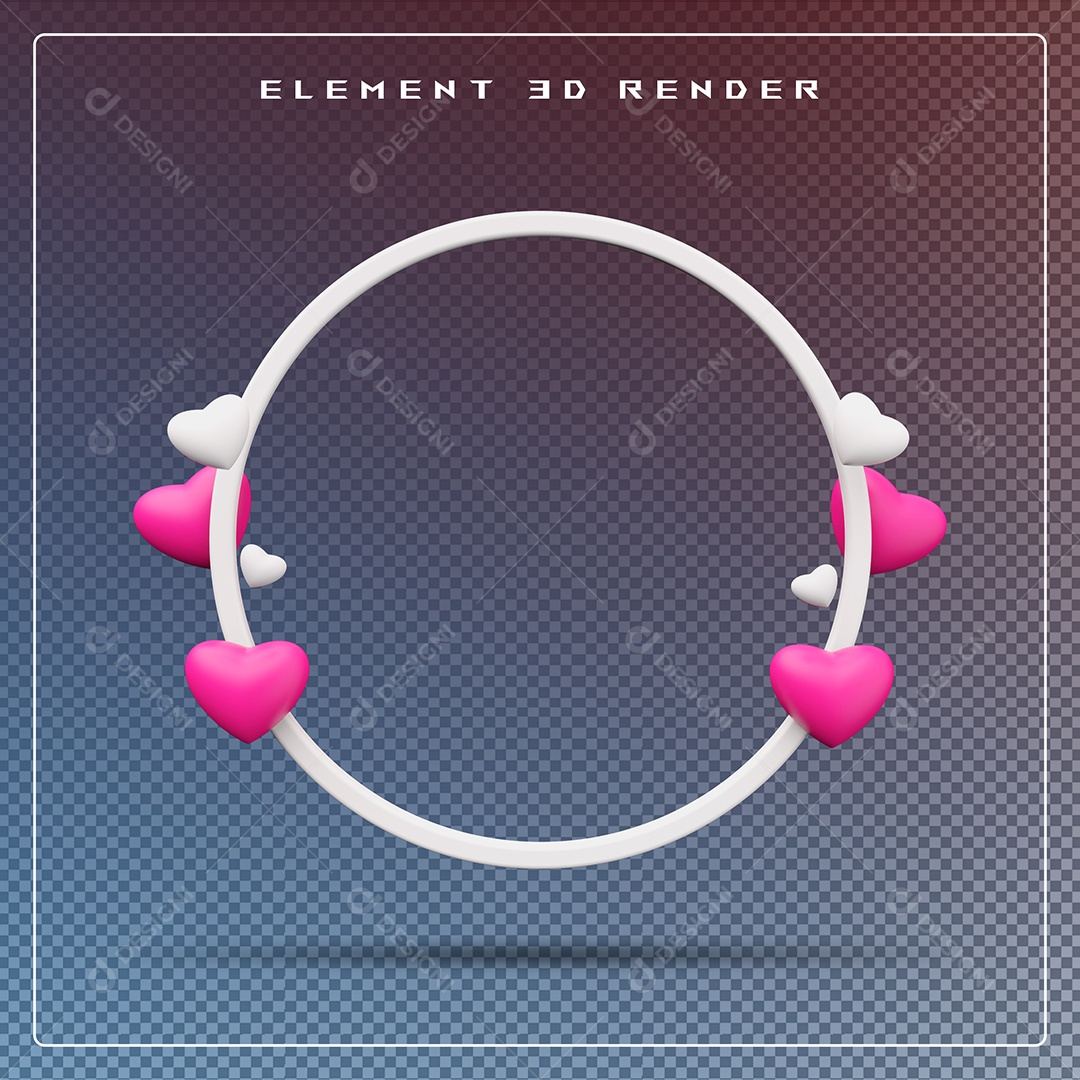 Podio Branco E Rosa Elemento 3D Para Composição PSD