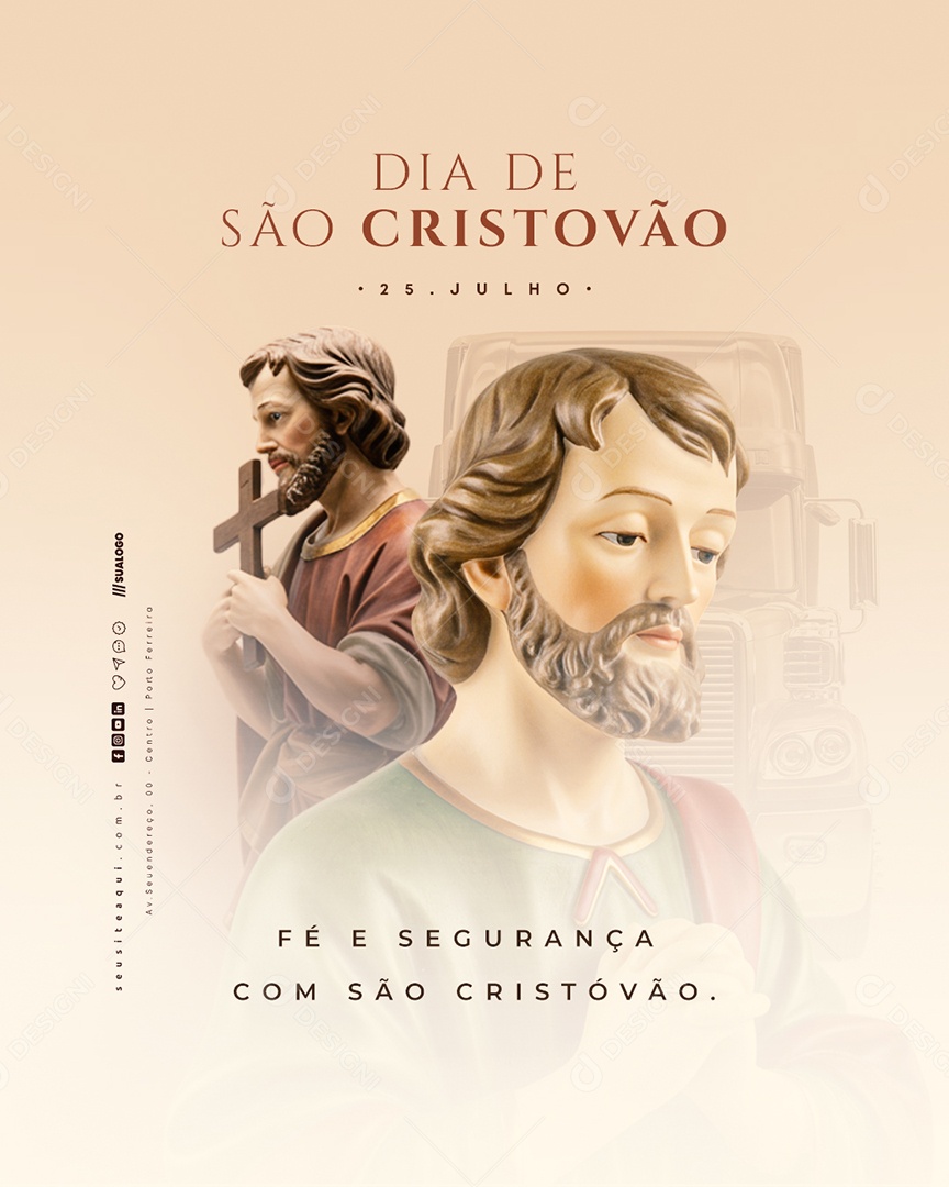 Dia de São Cristóvão 25 de Julho Social Media PSD Editável