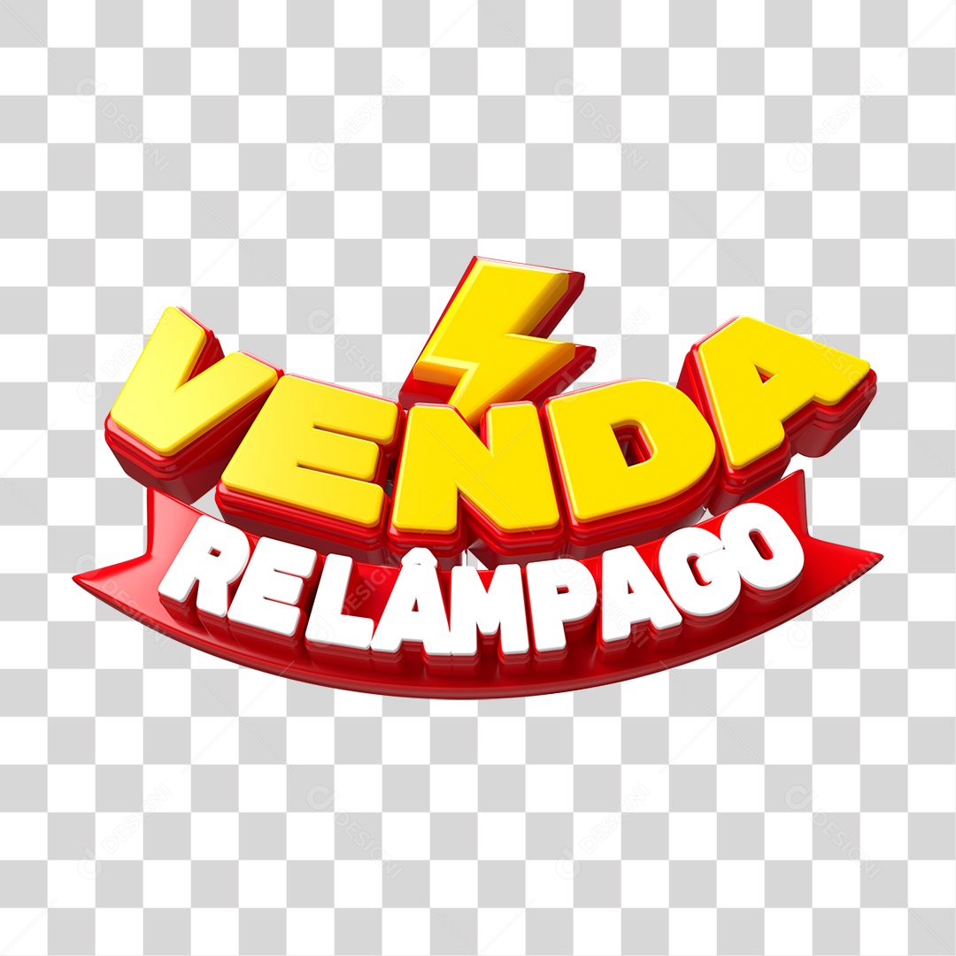 Selo 3D Venda Relâmpago PNG Transparente
