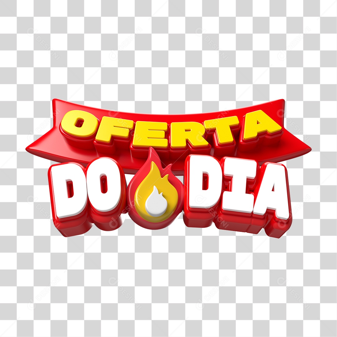 Selo 3D Oferta do Dia PNG Transparente