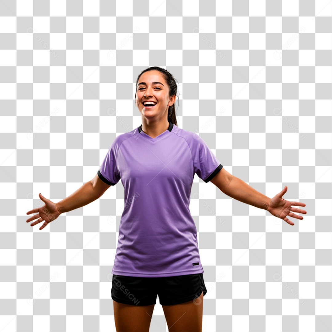 Jogadora de Futebol PNG Transparente