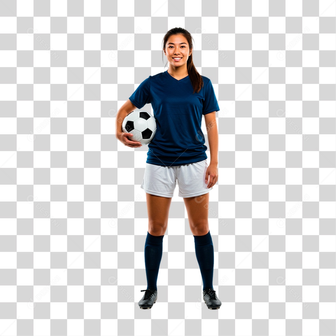 Jogadora de Futebol PNG Transparente