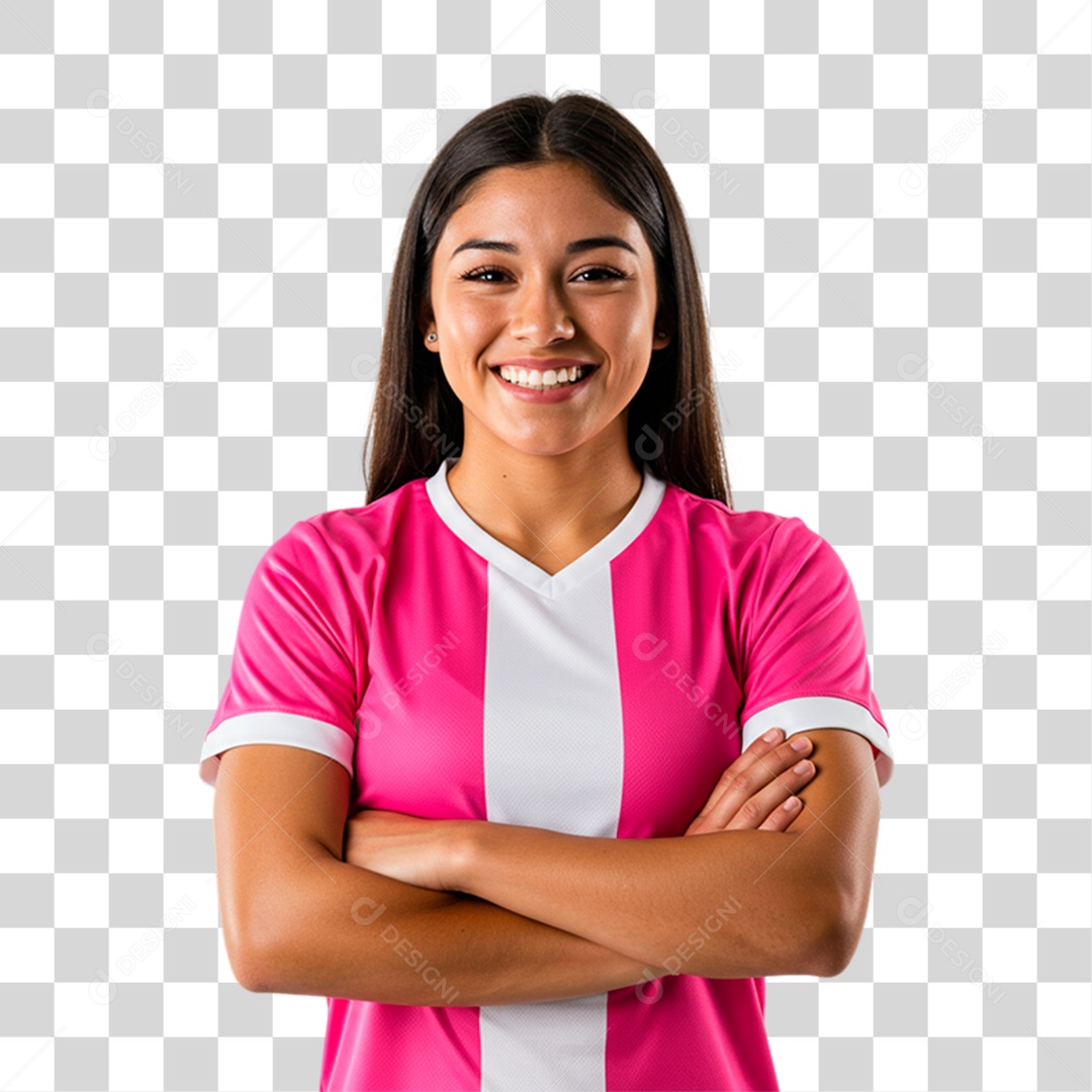 Jogadora de Futebol PNG Transparente