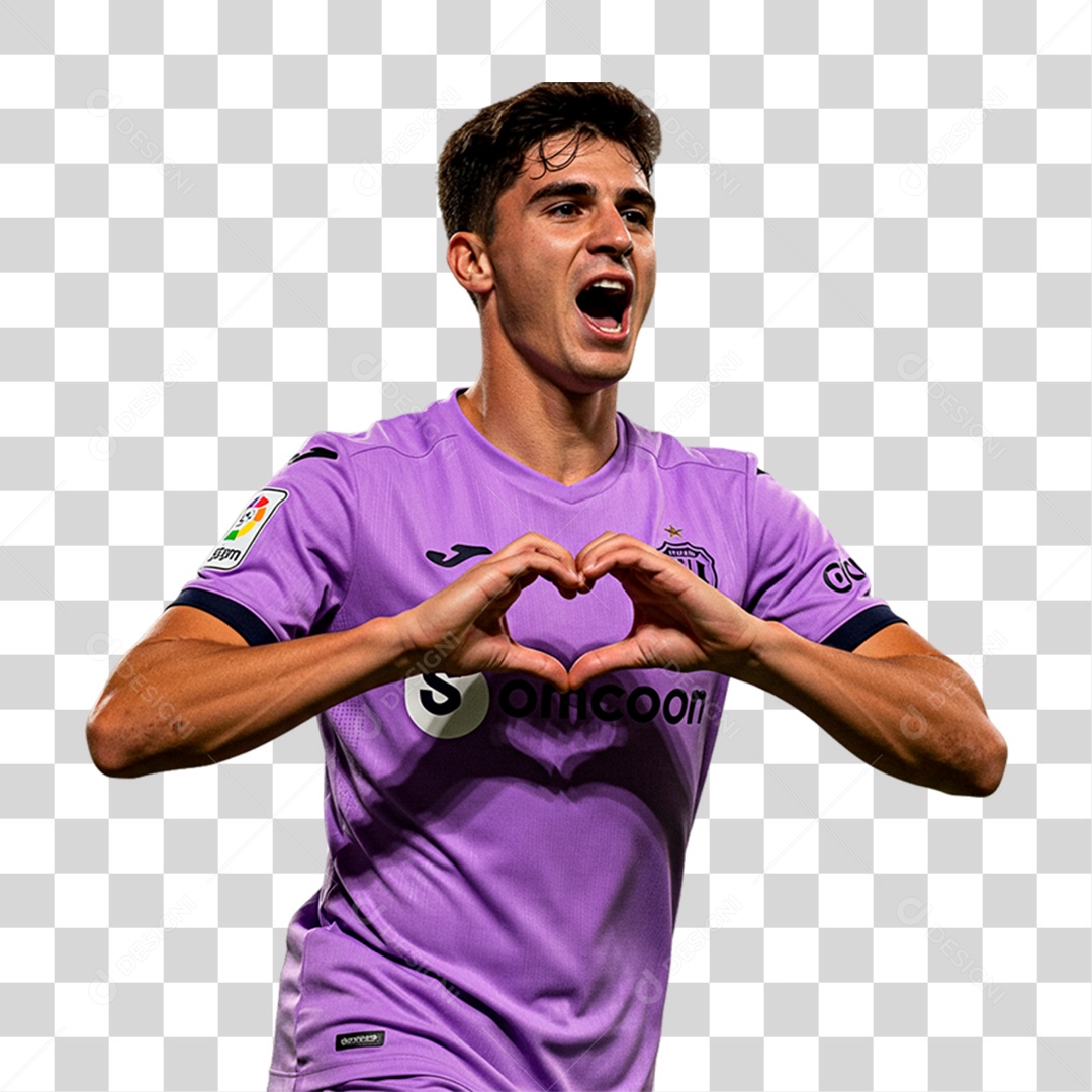 Jogador Comemorando Gol PNG Transparente