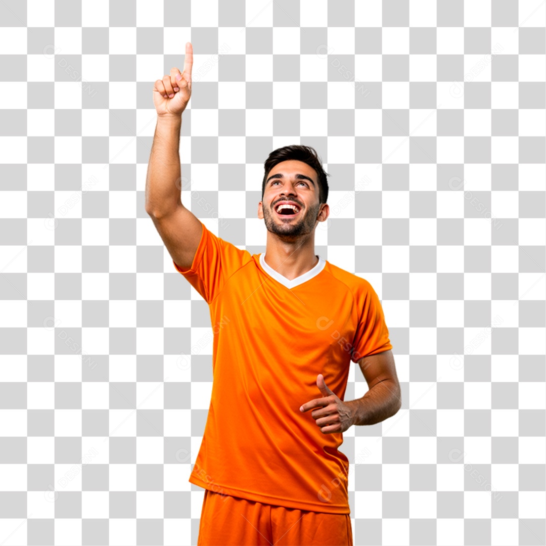 Jogador Comemorando Gol PNG Transparente