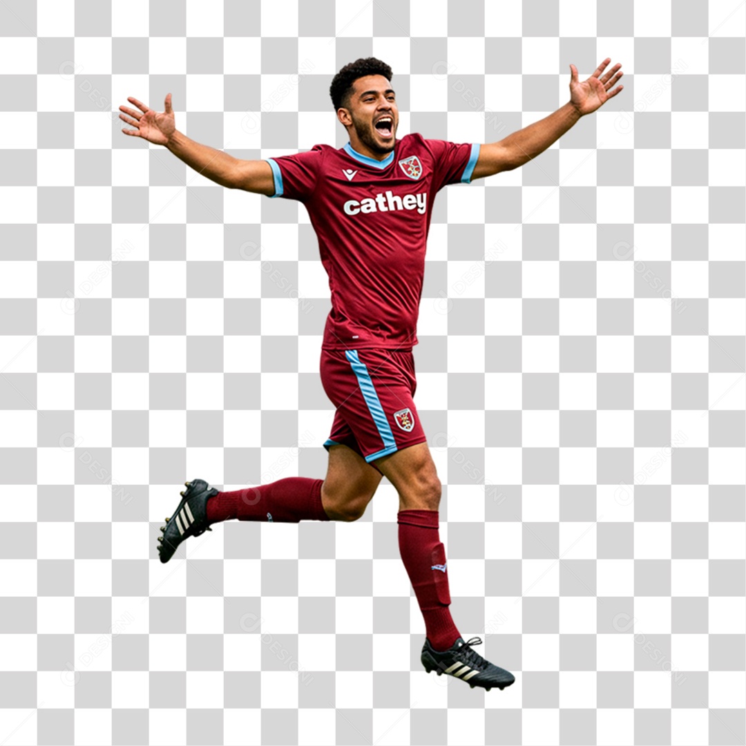 Jogador Comemorando Gol PNG Transparente