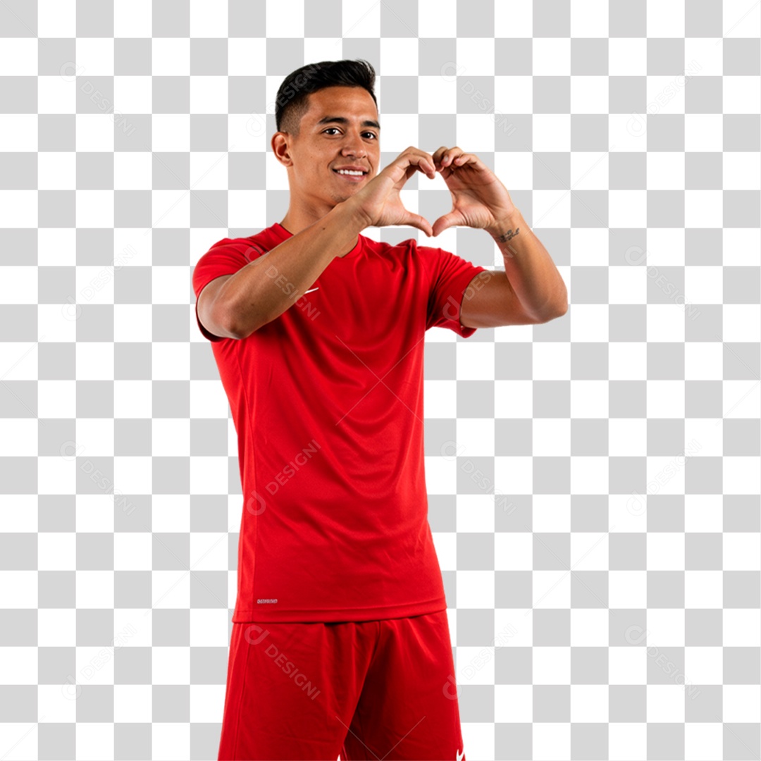 Jogador Comemorando Gol PNG Transparente