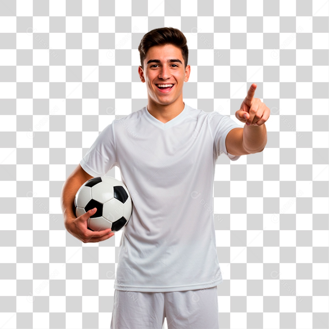 Jogador Comemorando Gol PNG Transparente