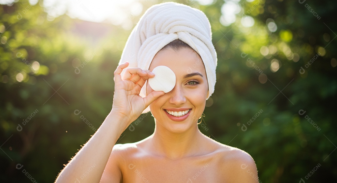 Linda mulher em um dia de beleza