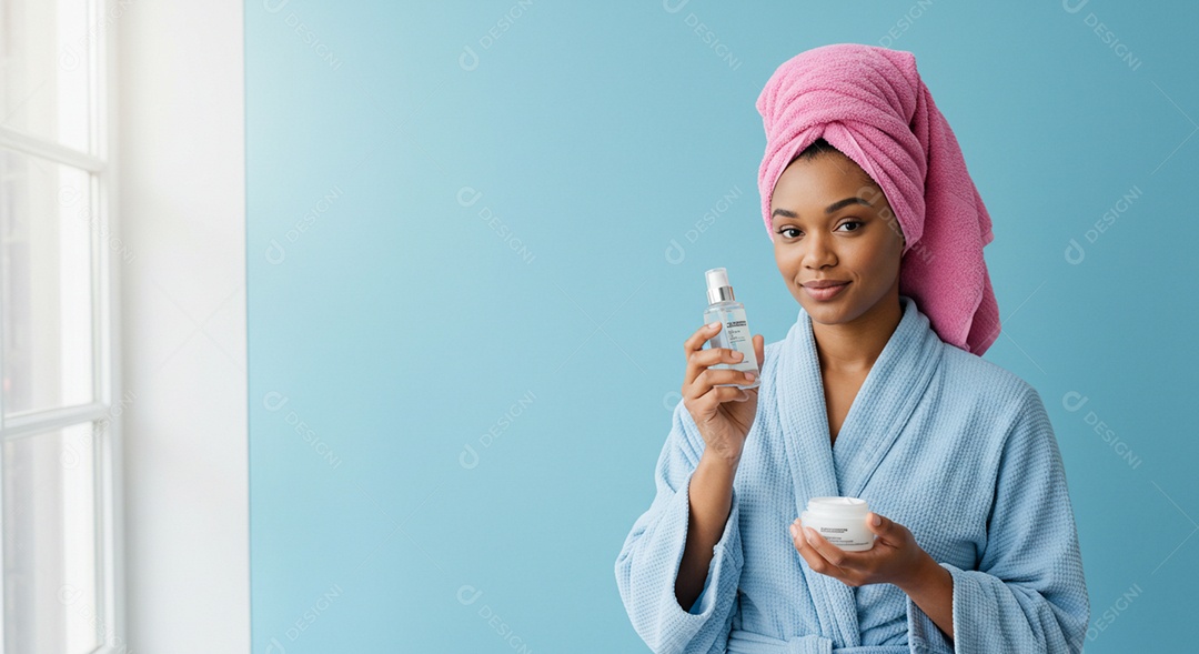 Linda mulher em um dia de beleza