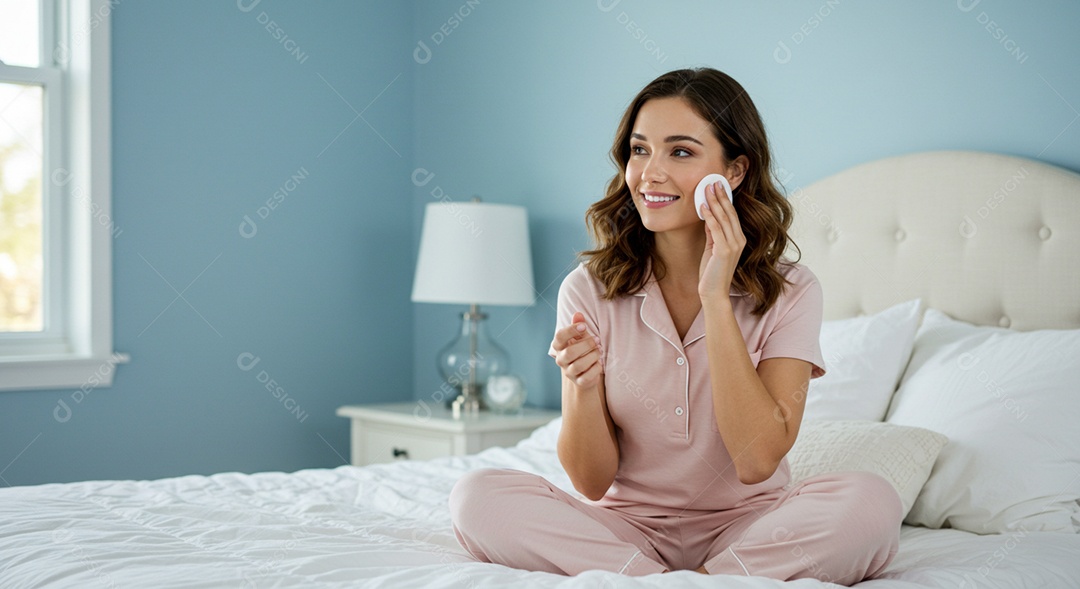 Linda mulher em um dia de beleza