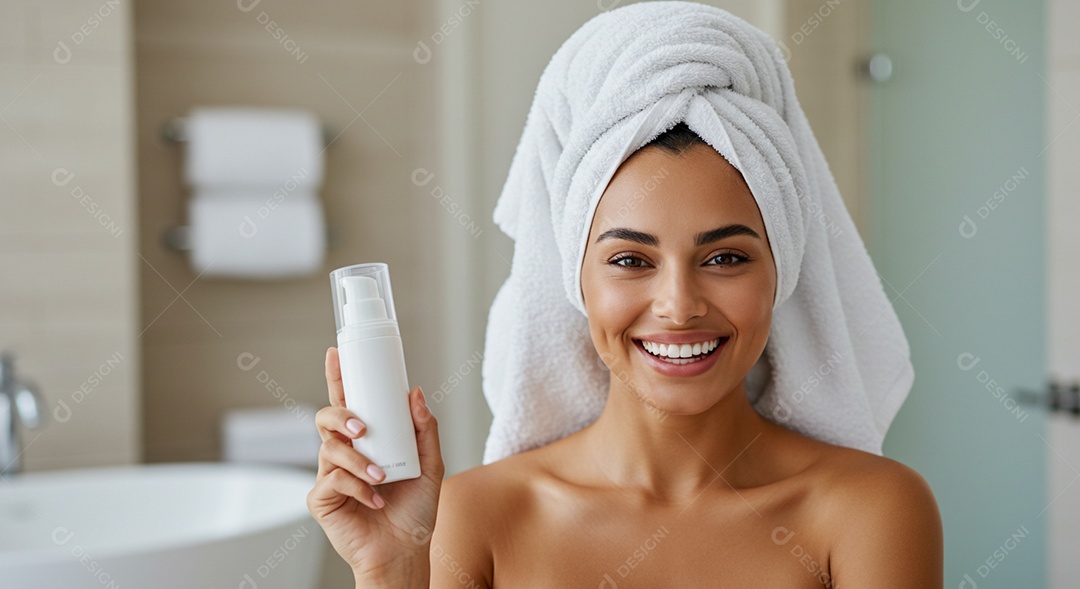 Linda mulher em um dia de beleza