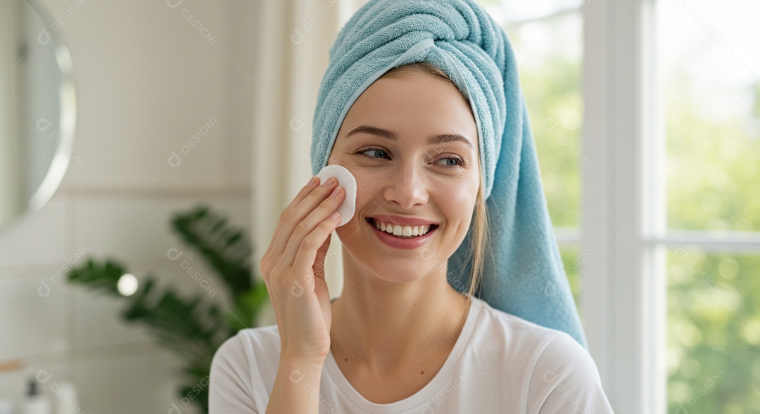 Linda mulher em um dia de beleza