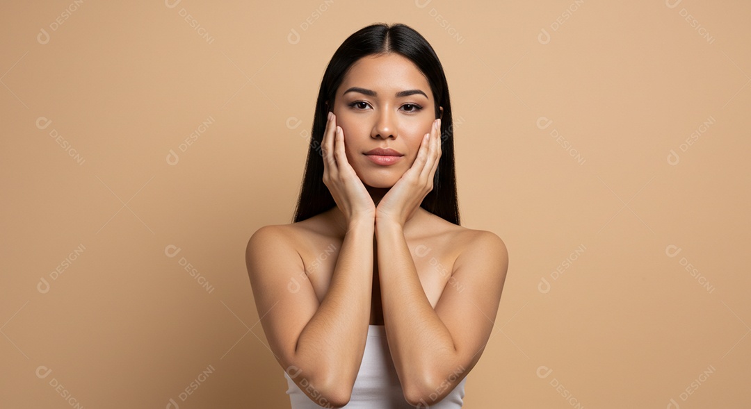 Linda mulher em um dia de beleza