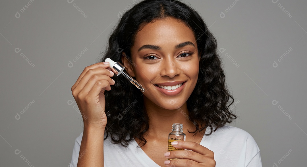 Linda mulher negra em um dia de beleza