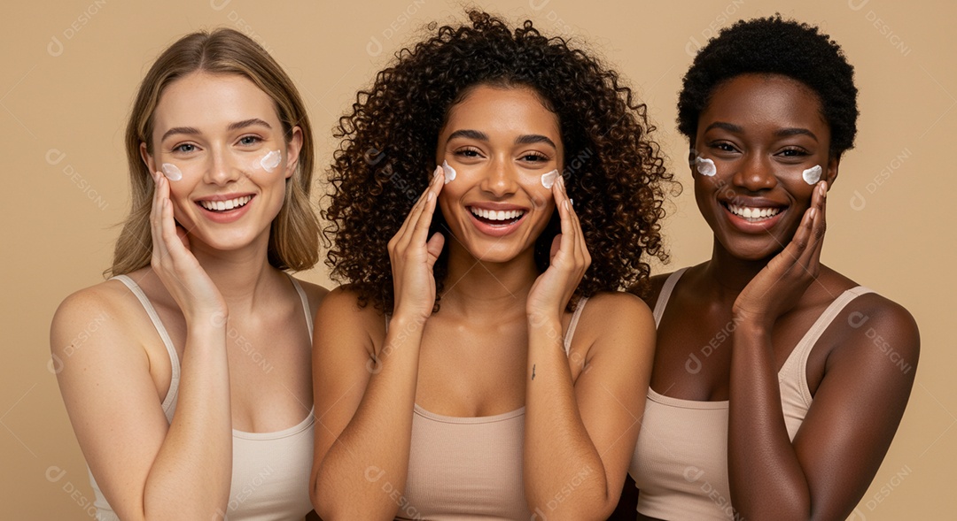 Lindas mulheres em um dia de beleza