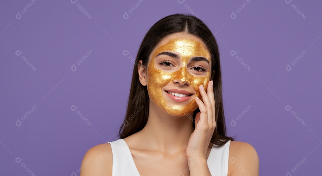 Linda mulher em um dia de beleza