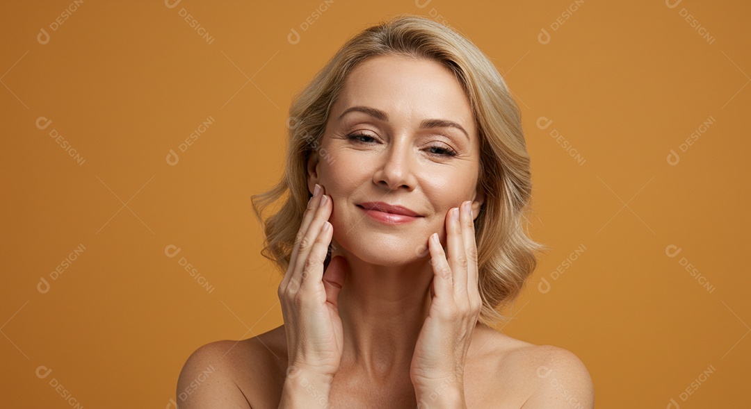 Linda mulher em um dia de beleza