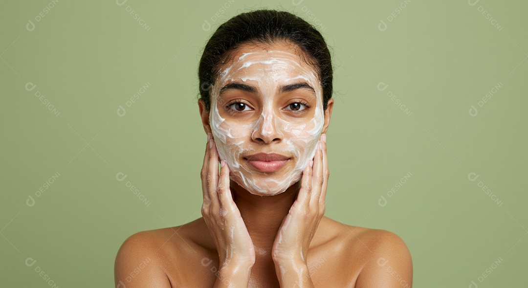 Linda mulher negra em um dia de beleza