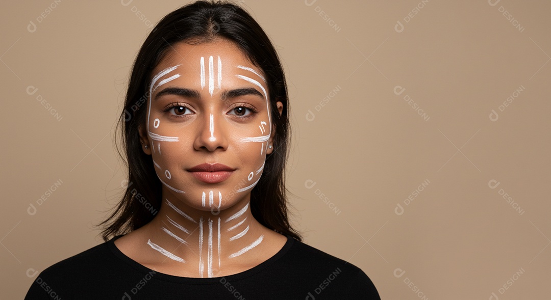 Linda mulher em um dia de beleza