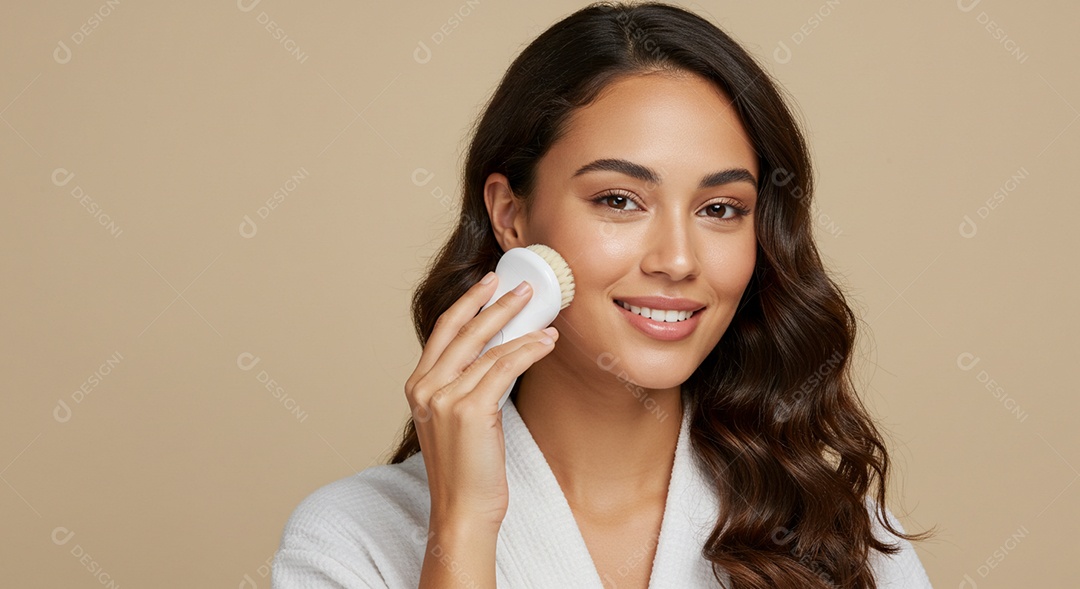 Linda mulher em um dia de beleza