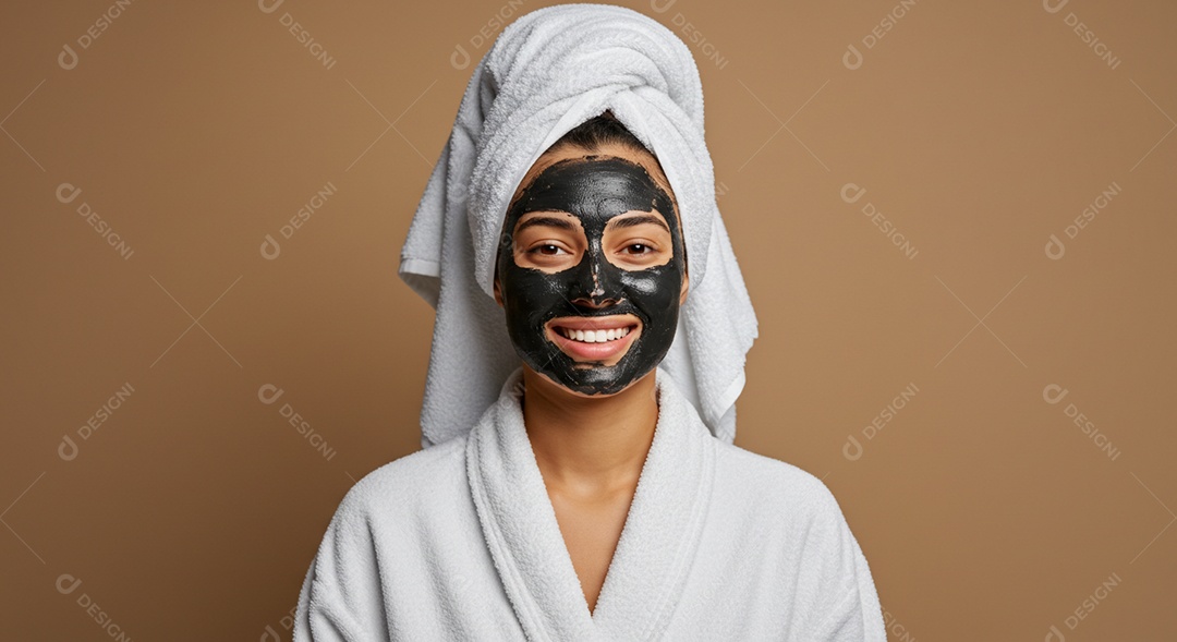 Linda mulher em um dia de beleza