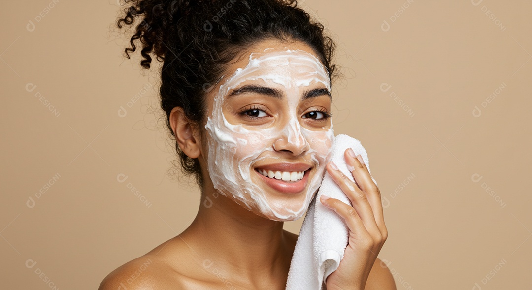 Linda mulher negra em um dia de beleza