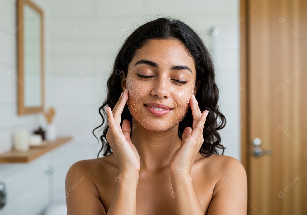 Linda mulher em um dia de beleza