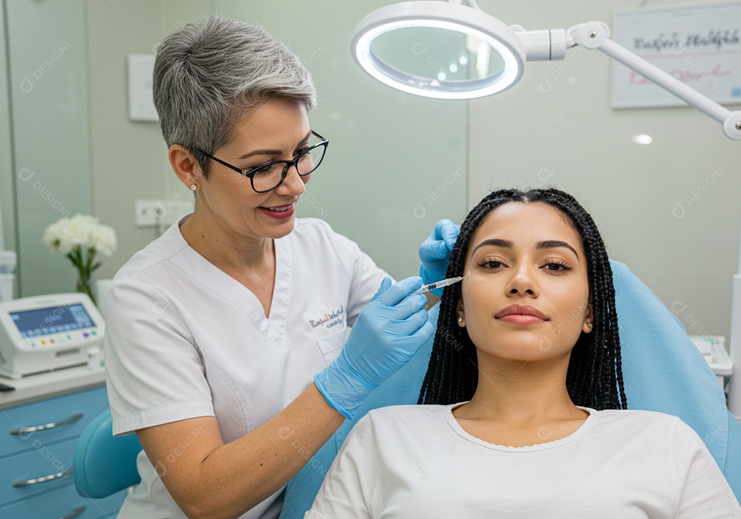 Linda mulher em um dia de beleza