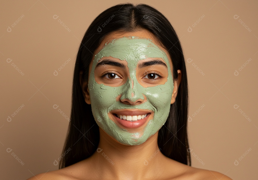 Linda mulher em um dia de beleza