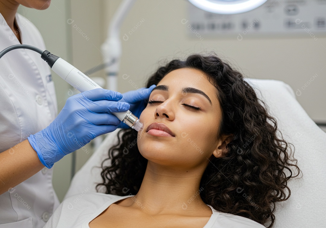 Linda mulher em um dia de beleza