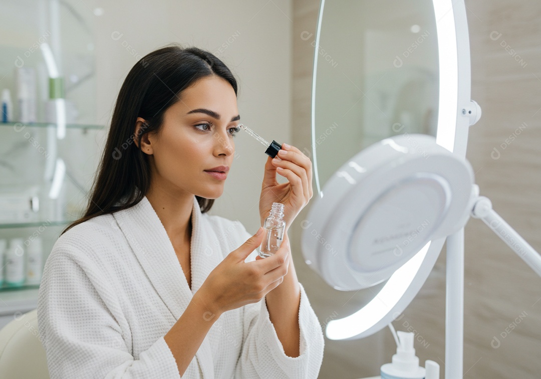 Linda mulher em um dia de beleza