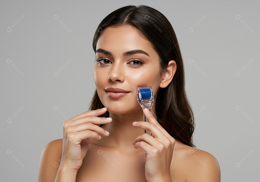 Linda mulher em um dia de beleza