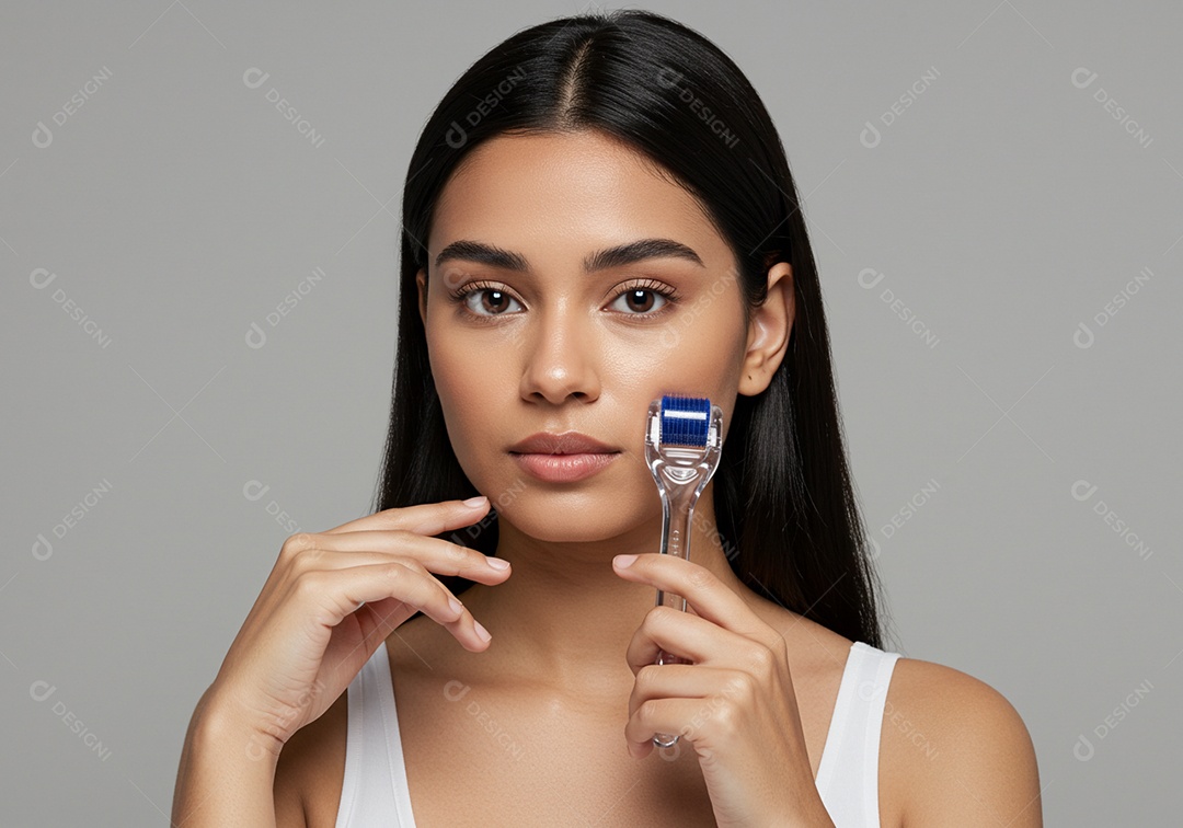 Linda mulher em um dia de beleza