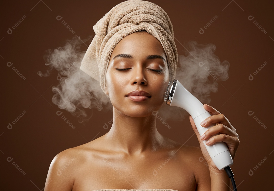 Linda mulher negra em um dia de beleza