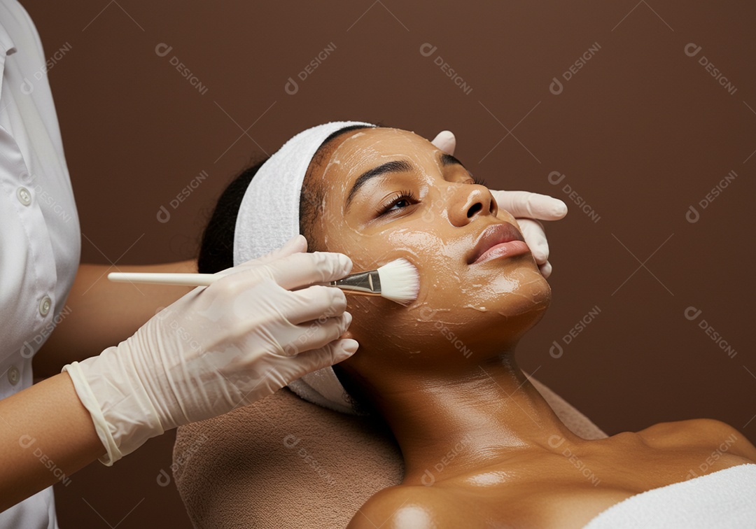 Linda mulher negra em um dia de beleza