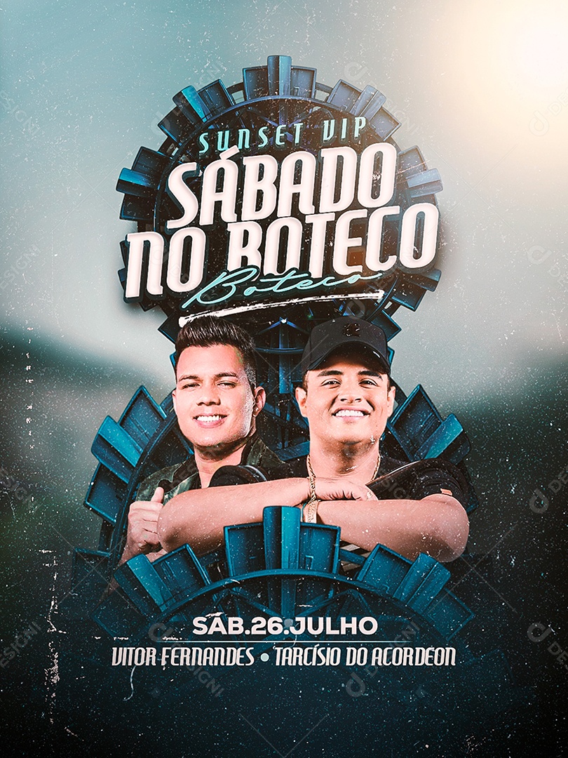 Flyer Sábado do Boteco Social Media PSD Editável