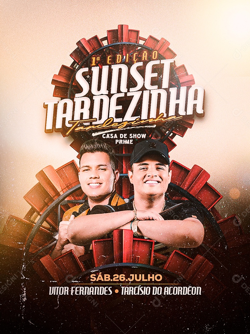 Flyer Sunset Tardezinha Social Media PSD Editável