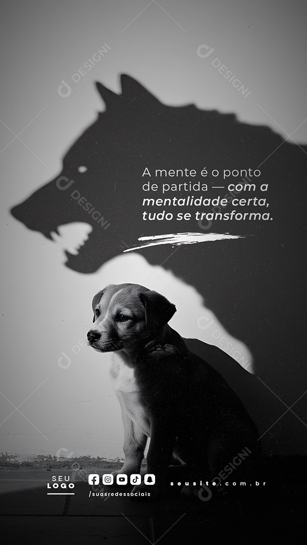 Story Frase Motivacional A Mente é o Ponto de Partida Social Media PSD Editável