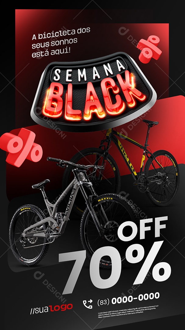 Story Loja de Bicicletas Bicicletaria Aproveite Social Media PSD Editável