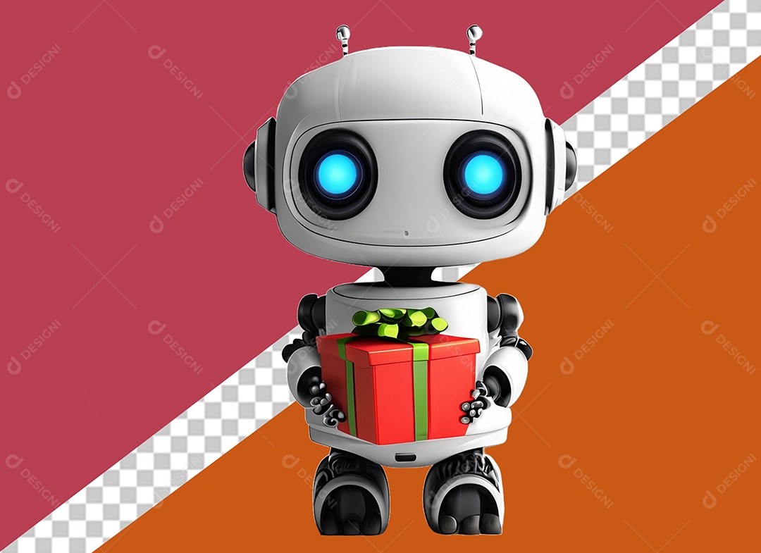 Robô Personagem 3D Para Composição PSD